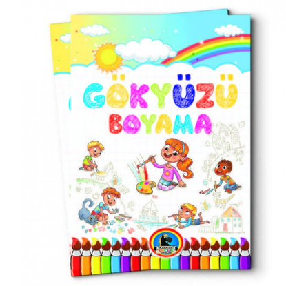 4E Boyama Kitabı Gökyüzü Örnekli Renkli 128 Syf Karatay Yayınevi resmi