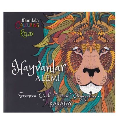 4E Boyama Kitabı Hayvanlar Alemi Mandala Karatay resmi