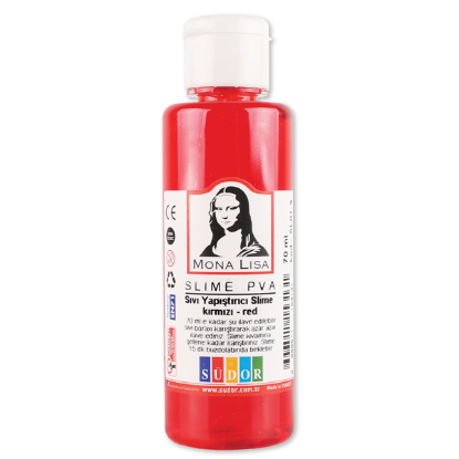 Mona Lisa Sıvı Yapıştırıcı Slime 70 ML Kırmızı SL01-3 (12 Adet) resmi