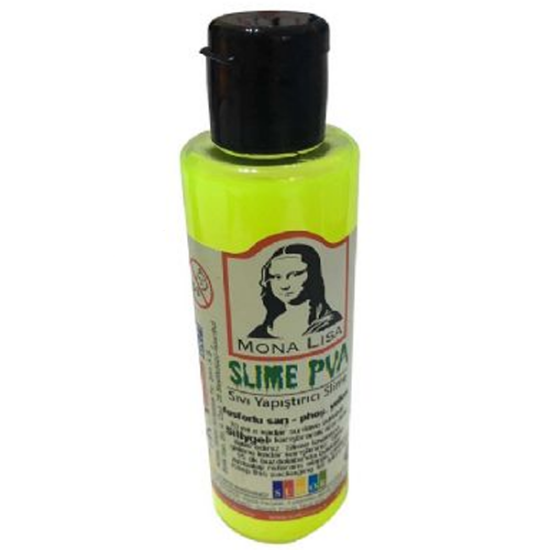 Mona Lisa Sıvı Yapıştırıcı Slime 70 ML Fosforlu Sarı SL01-11 (12 Adet) resmi