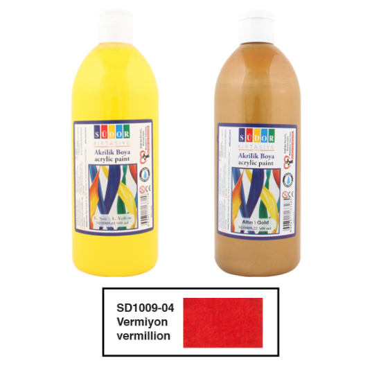 Südor Akrilik Boya 500 ML Vermillon SD1009-04 resmi