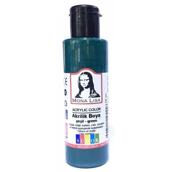 Mona Lisa Akrilik Boya 70 ML Koyu Yeşil SD150-07 (12 Adet) resmi