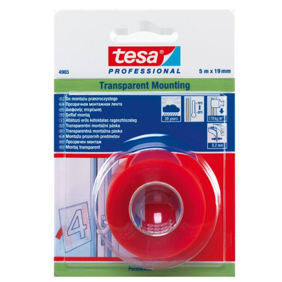 Tesa Transparent Mountıng 4965 00 5x19 resmi