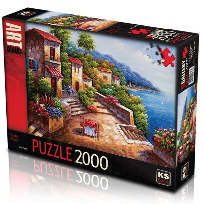 Ks Games Puzzle 2000 Parça Silent Shore/Jin Park 11347 resmi