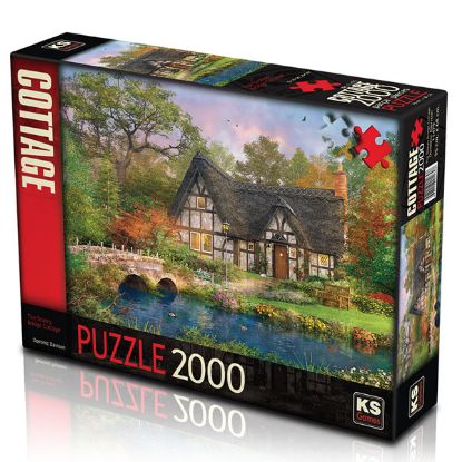 Ks Games Puzzle 2000 Parça The Stoney Brıdge Cottage 11479 resmi