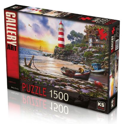 Ks Games Puzzle 1500 Parça Lighthouse 22019 resmi