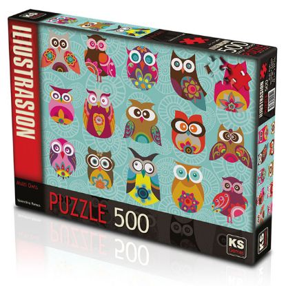 Ks Games Puzzle 500 Parça Multi Owls 20011 resmi