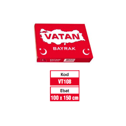 Vatan Türk Bayrağı 100x150 VT108 resmi