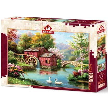 Art Puzzle 1000 Parça Kırmızı Eski Değirmen 5188 resmi