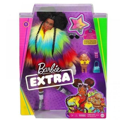 Barbie Renkli Ceketli Bebek (Extra) GVR04 resmi