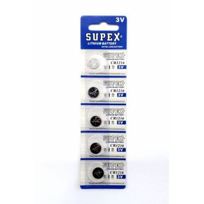 Supex CR1216-C5 3V Lityum Düğme Pil 5'li Paket resmi