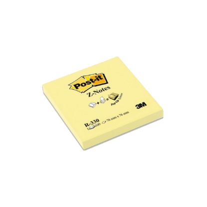 Post-it Yapışkanlı Not Kağıdı Z-Notes 100 LÜ 76x76 Sarı R330-CY (12 Adet) resmi