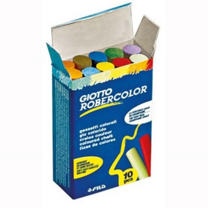 Robercolor Tebeşir Yuvarlak Tozsuz 10 LU Karışık Renk 5389 00 (10 Adet) resmi