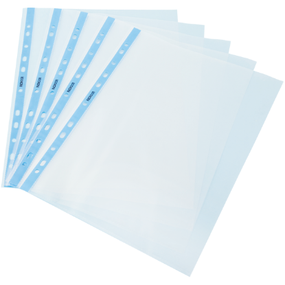 Noki Poşet Dosya Kristal Mavi Kenarlı 100 LÜ A4 4830CR  resmi