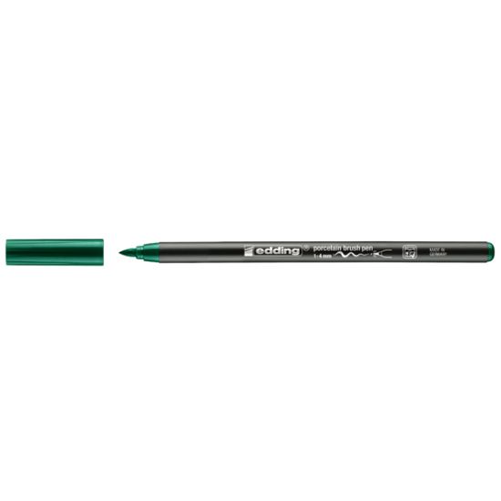 Edding Porselen Kalemi Fırça Uçlu 1-4 MM Yeşil 4200 (10 Adet) resmi