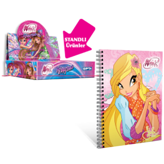 Gıpta Defter Karton Kapak A6 Winx Club ( 36 Lı Stand ) 3120 (36 Adet) resmi