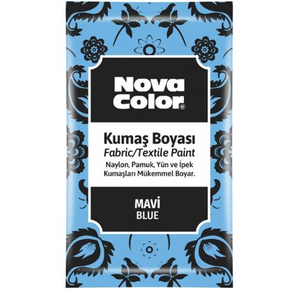 Nova Color Kumaş Boyası Toz 12 Gr Mavi NC-902 (12 Adet) resmi