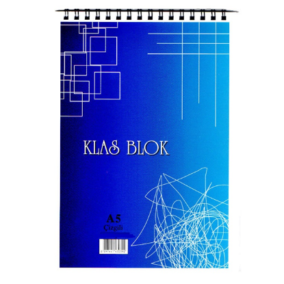 Klas Bloknot Spiralli Office Book Çizgili 100 YP A5 (6 Adet) resmi
