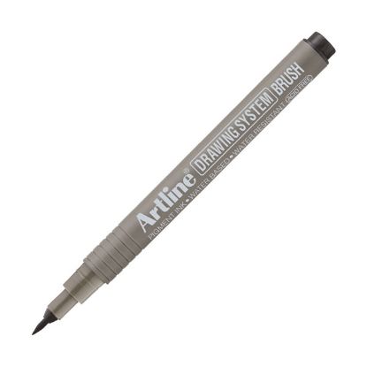 Artline Çizim Kalemi Drawing System Fırça Uç Siyah (12 Adet) resmi