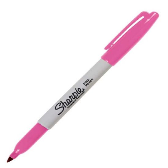 Sharpie Markör Permanent Fine Yuvarlak Uçlu Şeker Pembe 1836457 (12 Adet) resmi