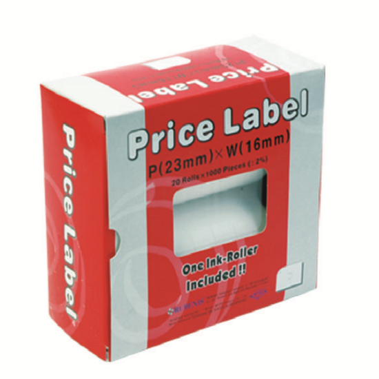 Motex Fiyat Etiketi Çift Haneli 6600 İçin 16x23 Beyaz E-6600 (20 Adet) resmi