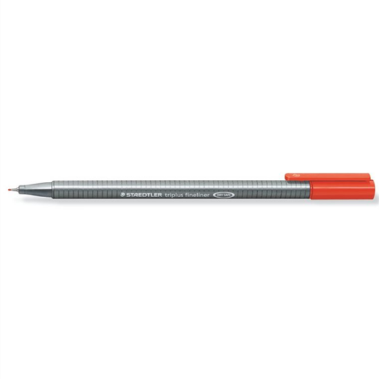 Staedtler Fineliner Triplus Üçgen 0.3 MM Kırmızı 334-2 (10 Adet) resmi