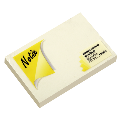 Notix Yapışkanlı Not Kağıdı 100 YP 50x75 Sarı N-PS-5075 (12 Adet) resmi