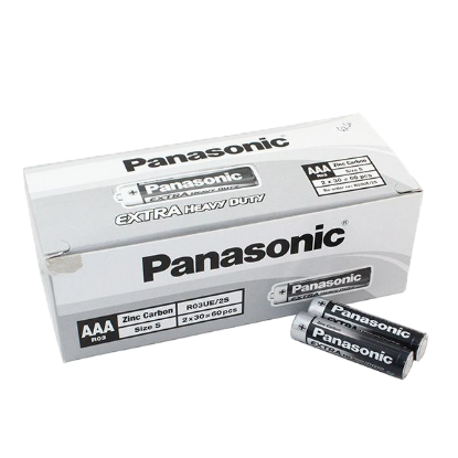 Panasonic Çinko Karbon İnce Kalem Pil (AAA) R03UE/2S (60 Adet) resmi