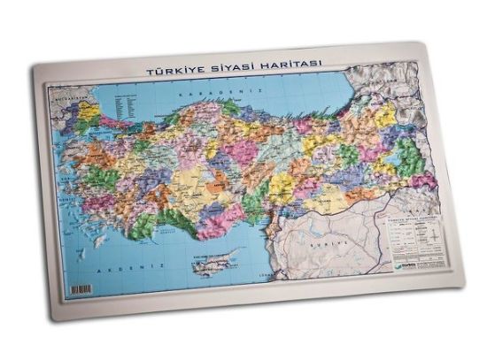Gürbüz Kabartma Türkiye Harita Siyasi 35x50 resmi