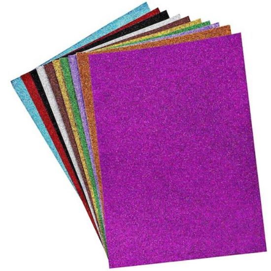 Red Apple Kağıt Simli A4 10 Renk SK-10 (10 Adet) resmi