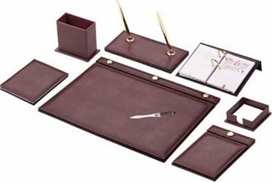 Gülpaş Sümen Takımı 9 Parça Napa Suni Deri Sade Çift Kalemli Bordo 258 resmi