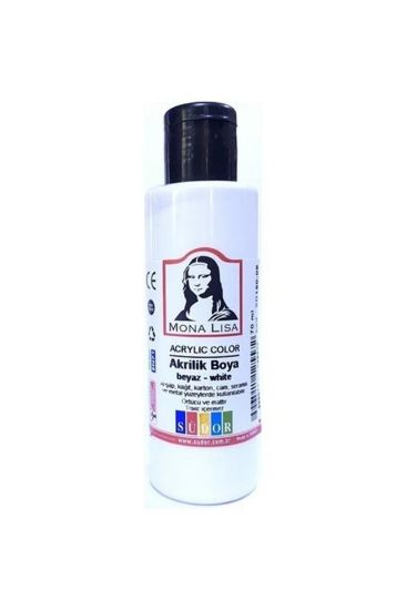 Mona Lisa Akrilik Boya 70 ML Beyaz SD150-09 (12 Adet) resmi