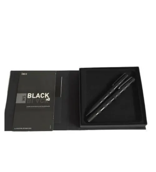 Inoxcrom Takım Kalem Dolma+Tükenmez Street Serisi Elegance Siyah Rayas resmi