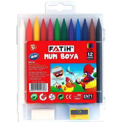 Fatih Mum Pastel Boya Polymer Crayons 12 Renk 50130/F resmi