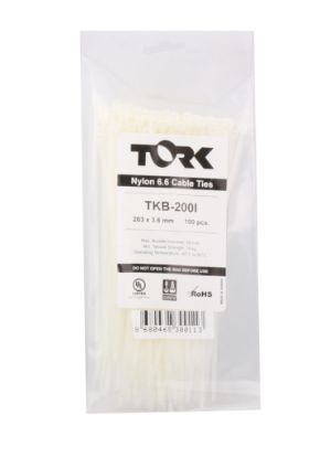 Tork TRK-200-3,5mm Beyaz 100lü Kablo Bağı resmi