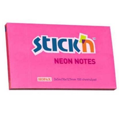 Hopax Stıckn Yapışkanlı Not Kağıdı 76x127 Neon  HE21169 (12 Adet) resmi