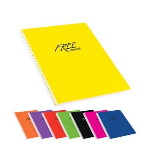 Keskin Color Spiralli Defter Free Plastik Kapak Kareli 240 YP A4 320502-99 resmi