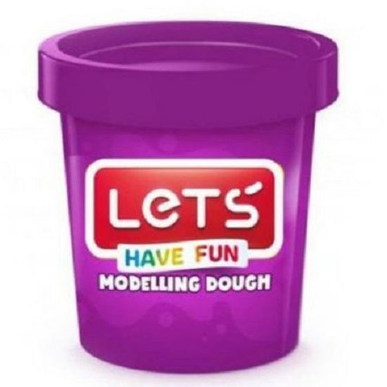 Lets Oyun Hamuru Tek Renk 150 GR Fosforlu Mor L8340-18 resmi