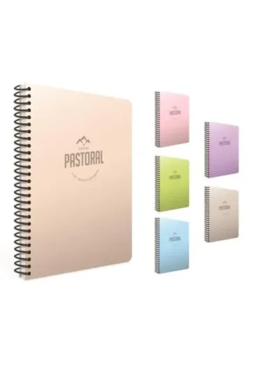 Gıpta Spiralli Plastik Kapak Defter Pastoral 17x24 96 YP Çiz. resmi