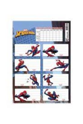 Keskin Color Okul Etiketi Spider Man Ders Proğramlı 3 LÜ 220130-6 resmi