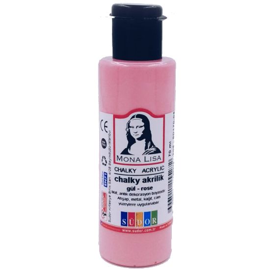 Mona Lisa Akrilik Boya Chalky 70 ML Gül SD170-04 (12 Adet) resmi