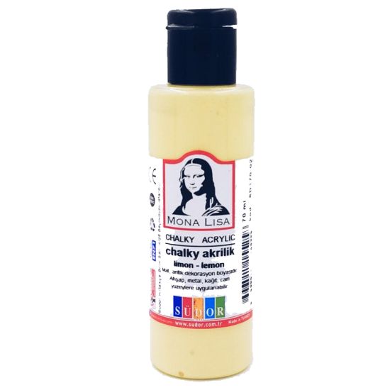 Mona Lisa Akrilik Boya Chalky 70 ML Limon SD170-02 (12 Adet) resmi