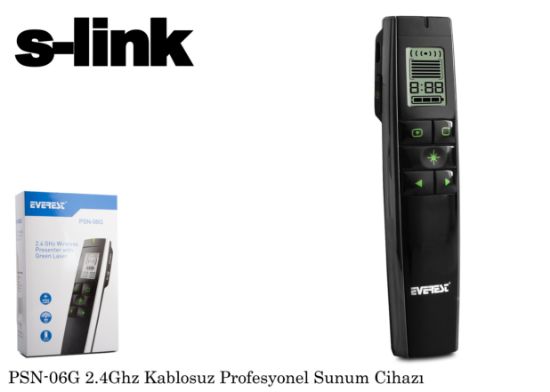 Everest PSN-06G 2.4ghz Kablosuz Profesyonel Presenter resmi