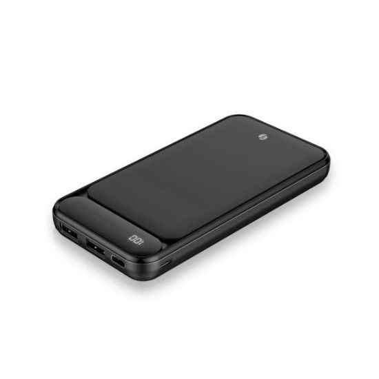 S-link IP-G2710 10000mAh Powerbank 2 Usb Port Siyah LCD Göstergeli Taşınabilir Pil Şarj Cihazı  resmi