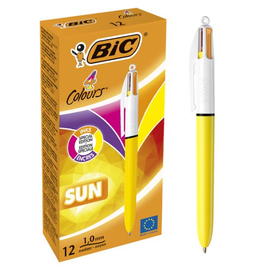 Bic Tükenmez Kalem 4 Colours Sun 12 Li resmi