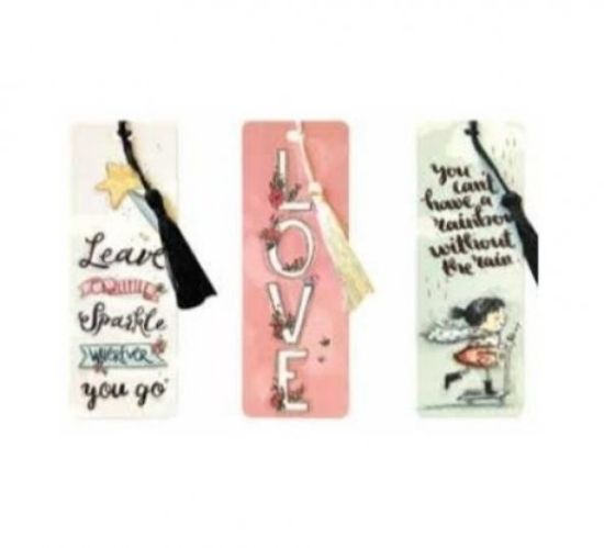 Keskin Color K-Gift Püsküllü Karton Bookmark-La 493021-99 resmi