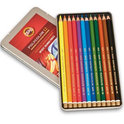 Koh-I Noor set of artist´s colouRed pencils 3822 12 resmi