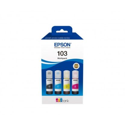 Epson 103 Cyan/Magenta/Yellow/Black Mavi/Kırmızı/Sarı/Siyah T00S6 4lü Multipack Kartuş resmi