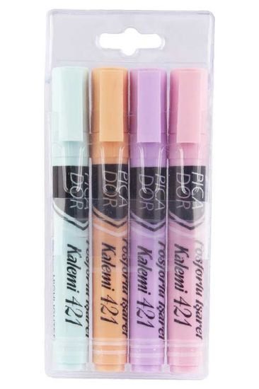 Picador Fosforlu Kalem Pastel 4 Lü Karışık 421 resmi