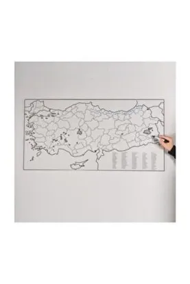 Panda Türkiye Haritası Kağıt Tahta 110x56 CM resmi